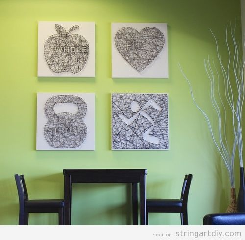4 Wall String Art to decorate a gym