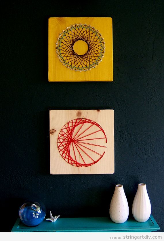 Minimalist and round shaped String Art DIY Wall Decor