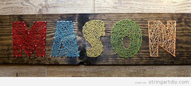 Letter String Art fonts to write a name