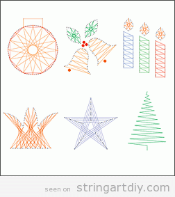 Christmas String Art Pattern