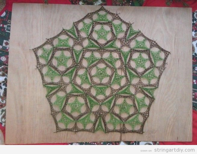 Decorative pentagone String Art DIY