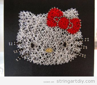 Hello Kitty String Art DIY
