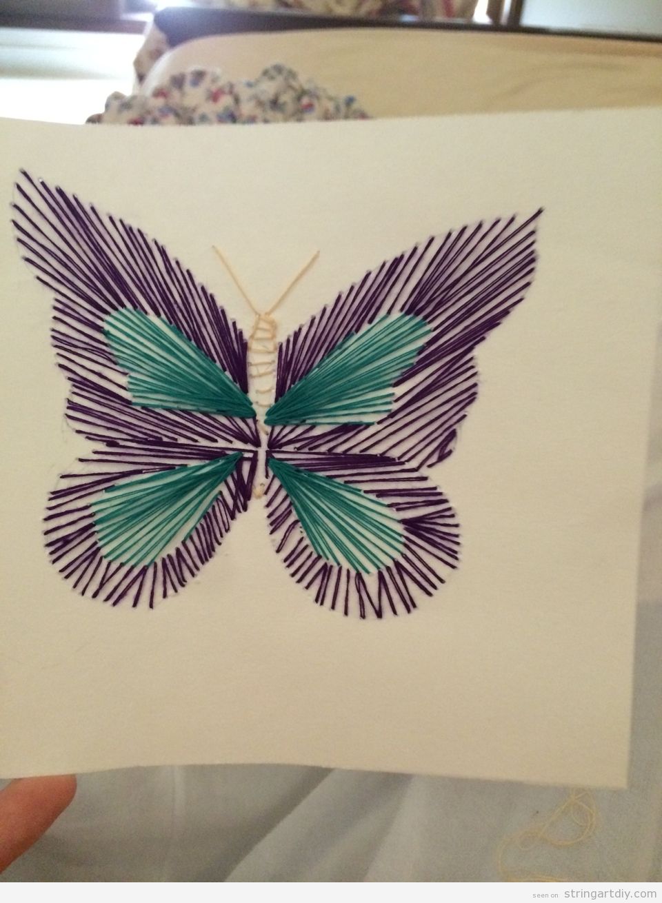 Butterfly String Art Card