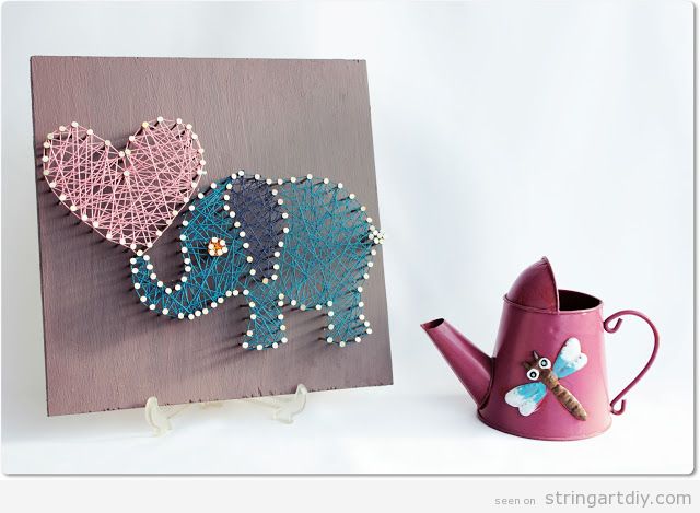 Elephant String Art 