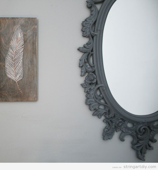 Feather String Art, ideas to decorate a wall 2