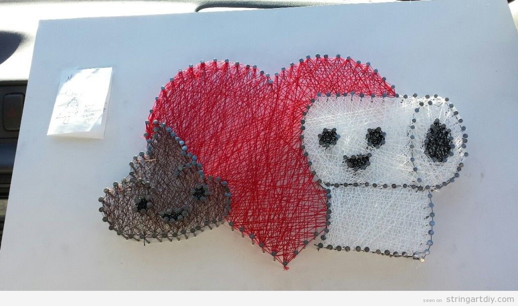 Poop, heart and wc paper shaped String Art