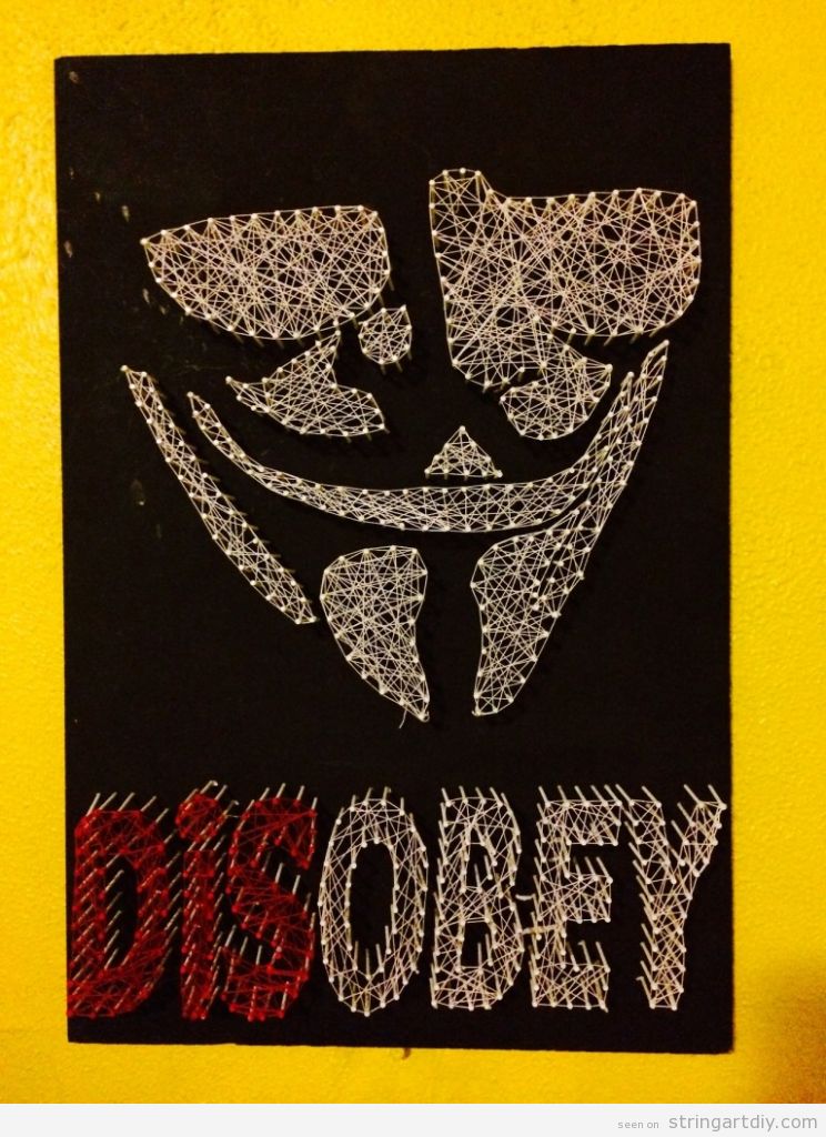 V for Vendetta Disobey String Art