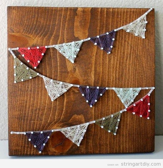  Triangle garland String Art DIY