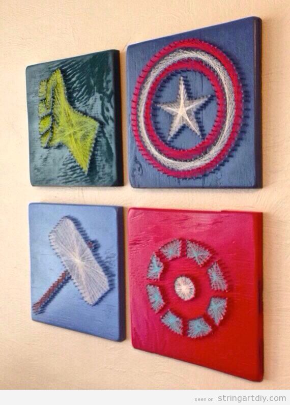The Avengers 4 pieces String Art
