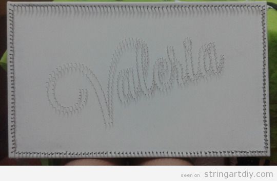 Valeria name String Art tutorial 2
