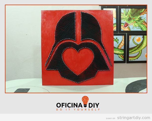 Darth Vader Valentine's String Art Tutorial