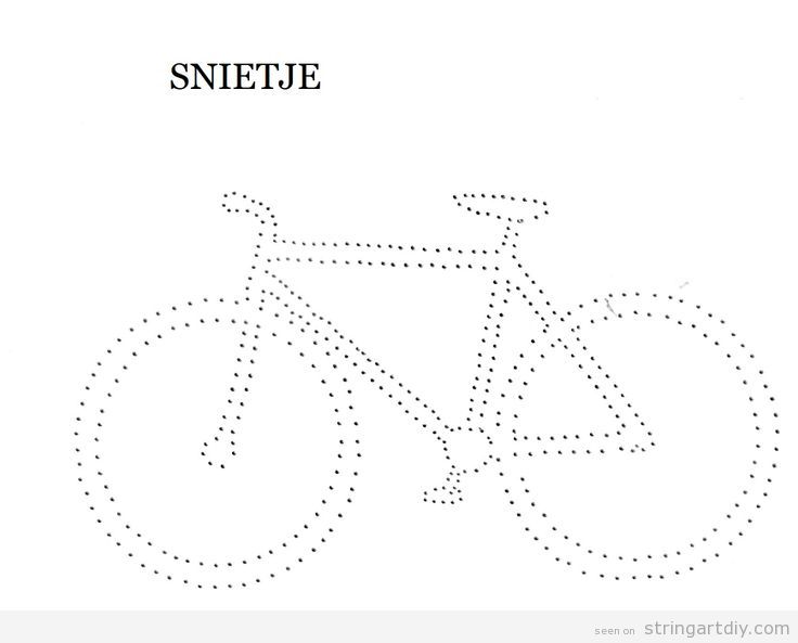 Biclycle String Art free pattern