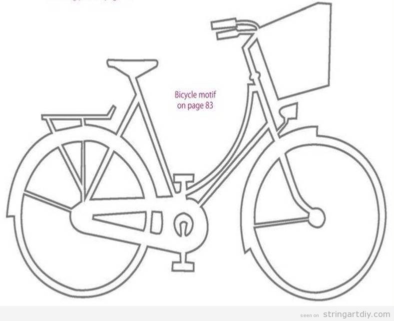 Biclycle String Art free pattern 3