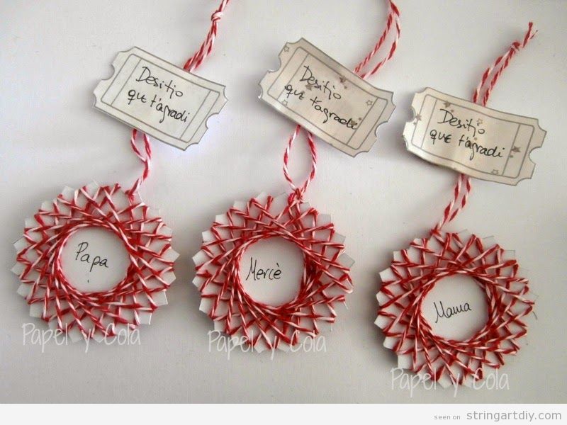 String Art tags for Christmas gifts