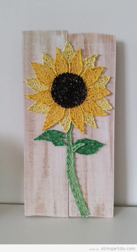 Sunflower String Art DIY