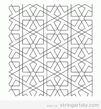 Free islamic geometric pattern String Art
