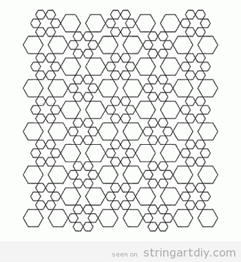 Free islamic geometric pattern String Art DIY 3