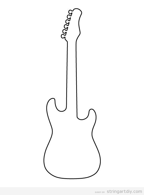 Electric guitar free pattern for String Art