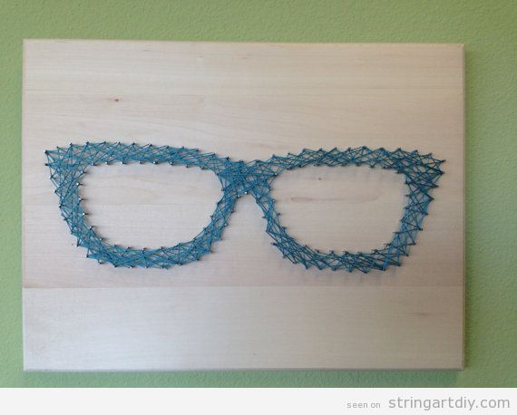 Blue Glasses String Art DIY