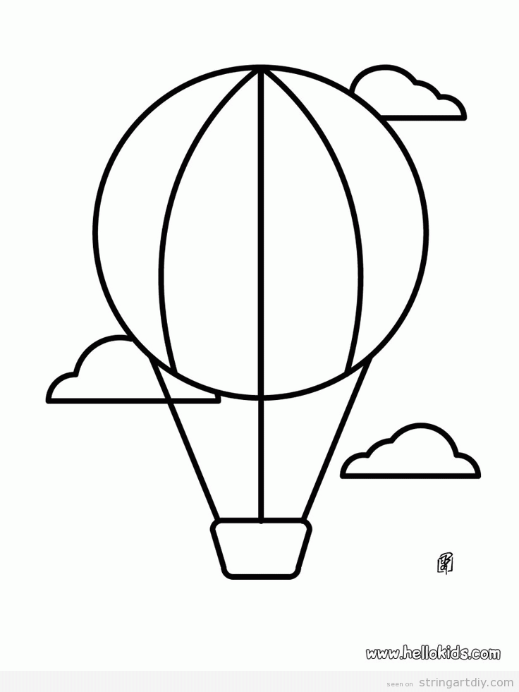 Hot air balloon free and pritnable template 3