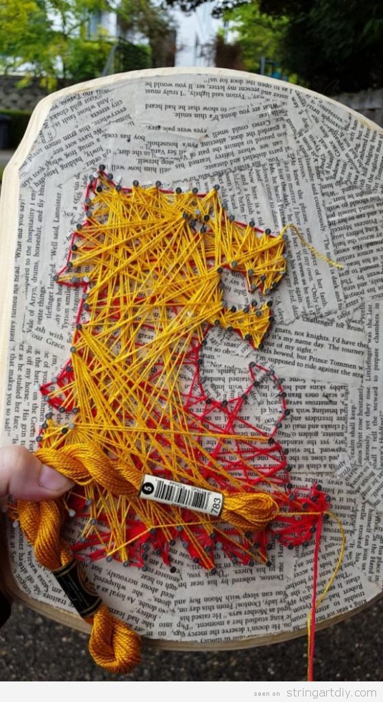 Game of Thrones String Art, house Lannister
