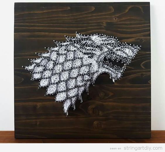Game of Thrones String Art, house Stark 2