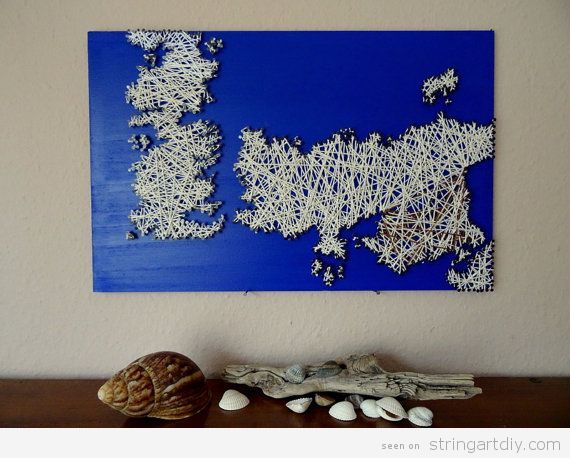 Game of Thrones String Art, Westeros Map