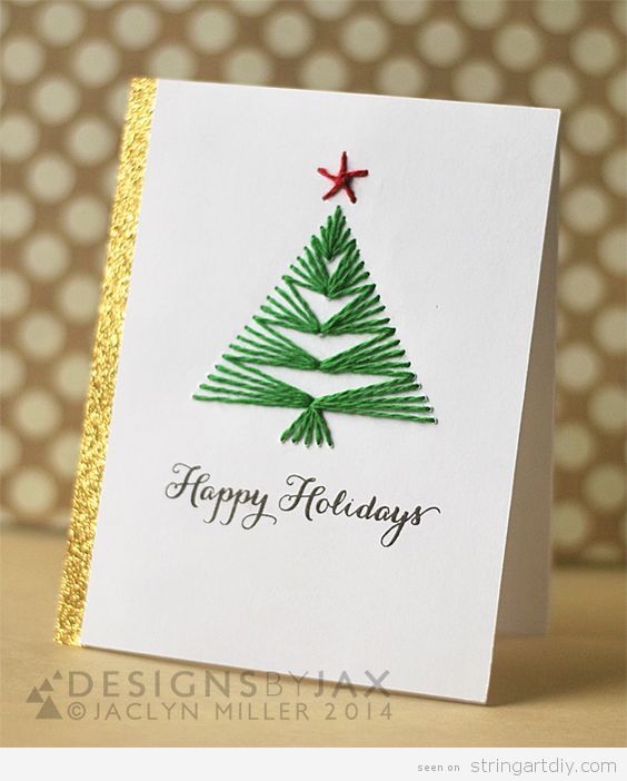 String Art Christmas Card Tree 3