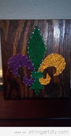 Fleur de Lis Louisiana String Art
