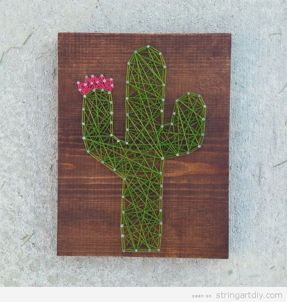 DIY Cactus String Art 9