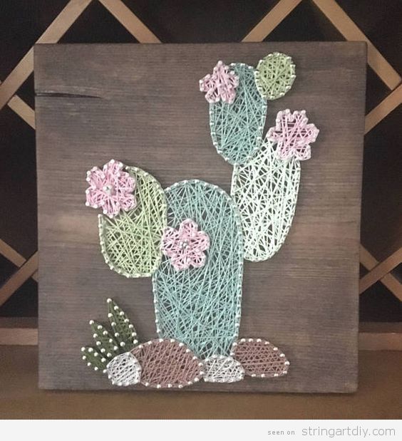 DIY Cactus String Art 10