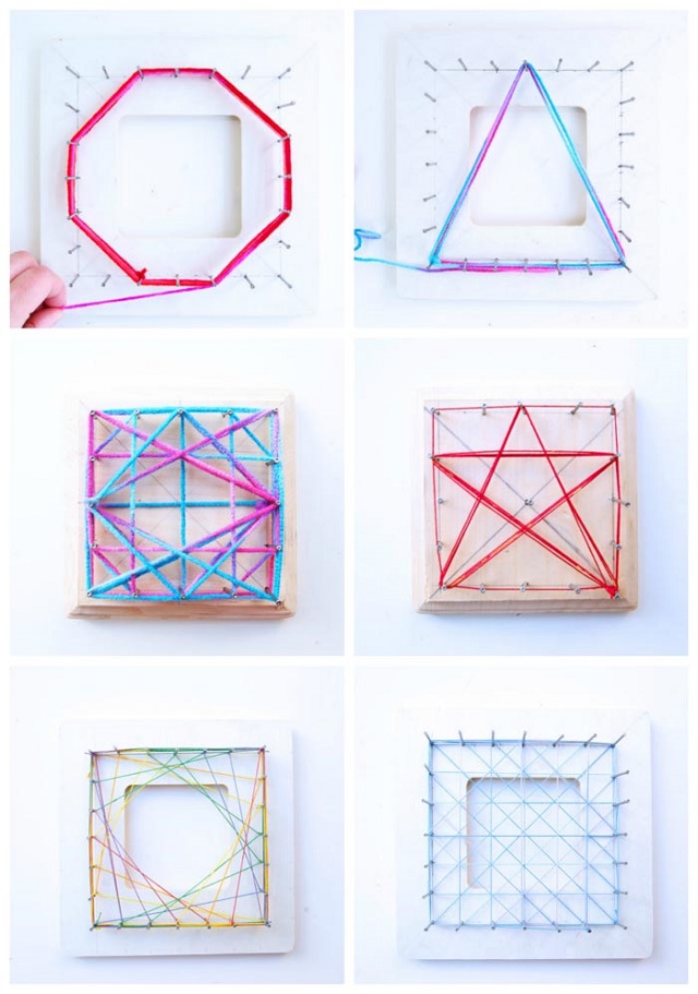 String Art DIY Ideas, tutorials, free patterns and templates to make