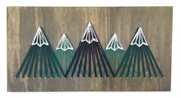 10 Great String Art Mountains to Decorate with Nature + Tutorial +