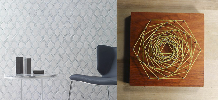 String Art hexagon Mosaic Tiles