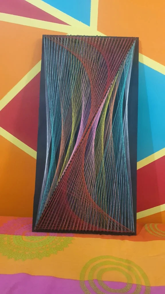Geometric and colorful String Art