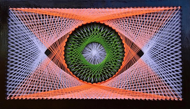 Geometric eye String Art