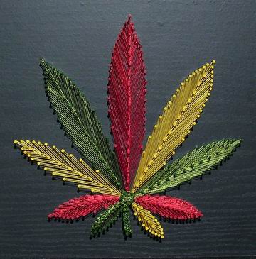Rastafarian Marijuana String Art