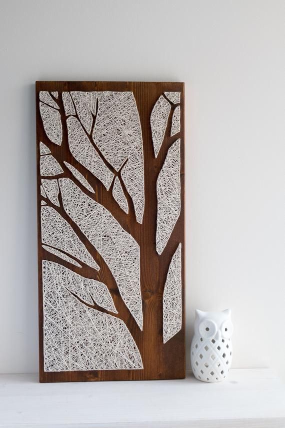 ¨Silhouette tree string art